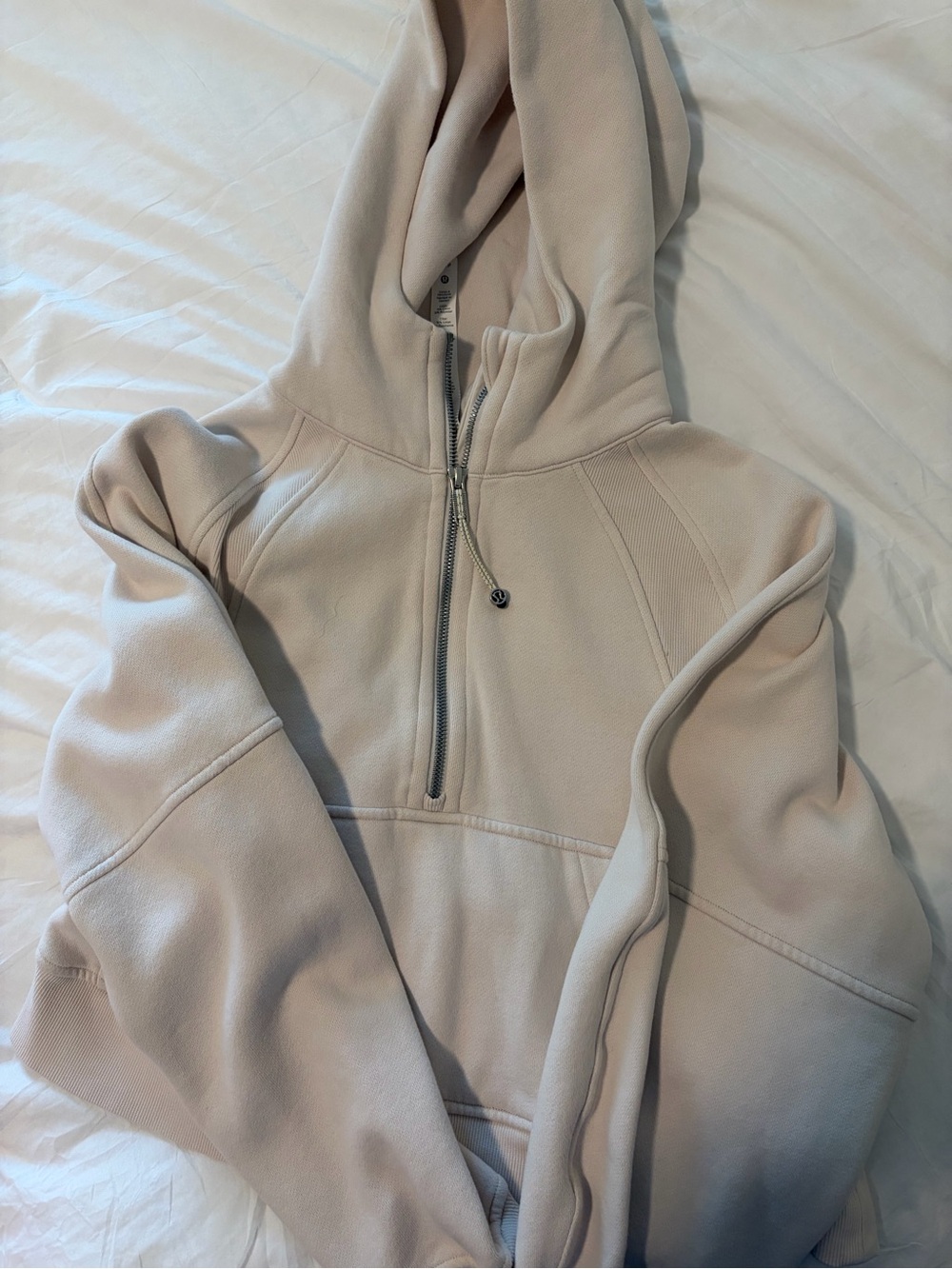 Lululemon Cream colored Half-Zip Hoodie